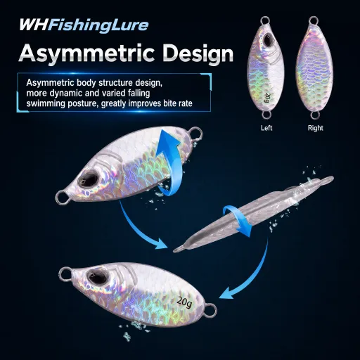 Asymmetric micro jig for realistic falling action