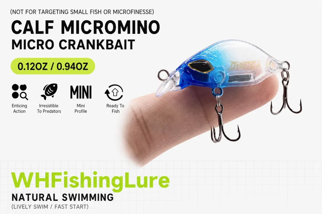 Ultralight micro crankbait lure for trout bass and perch