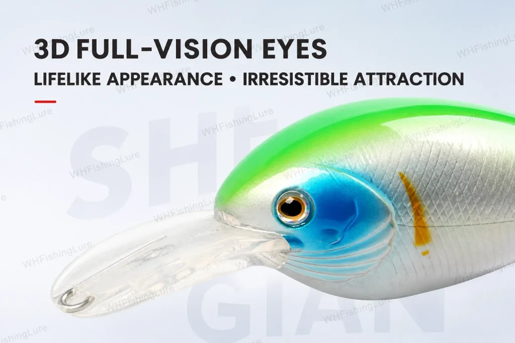Deep Diving Crankbait with realistic 3D fish eyes