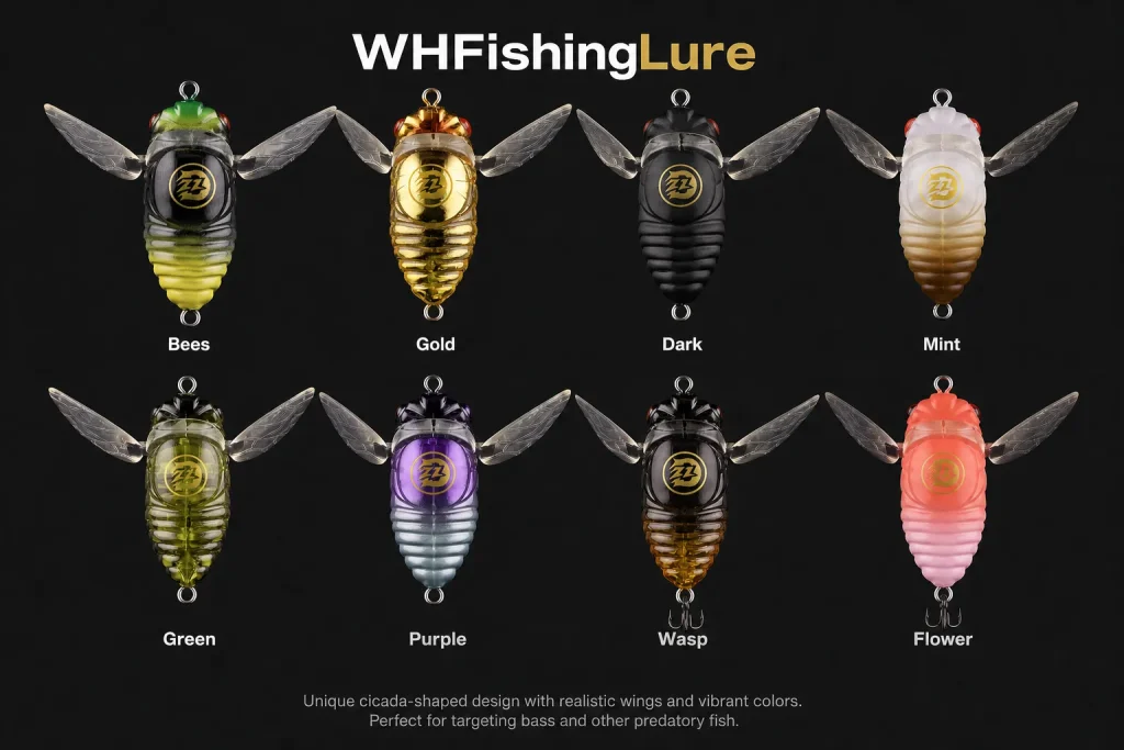 Topwater cicada lure color options