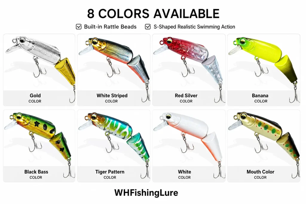 Jointed Slow Sinking Minnow Available Colors