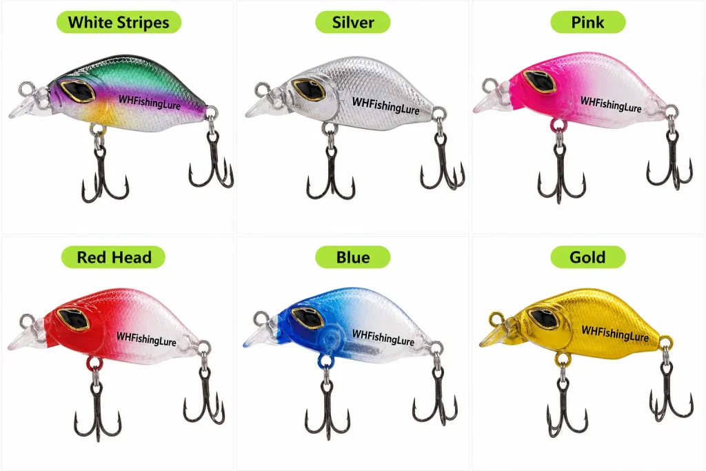 Micro sinking crankbait fishing lure for trout bass perch and stream fishing