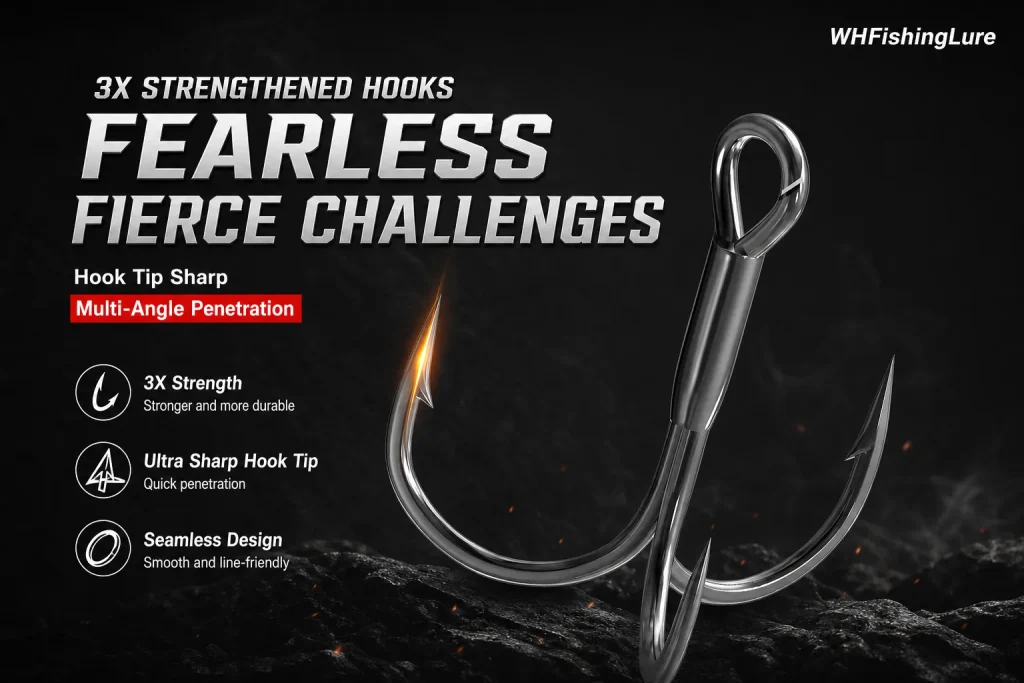 Suspending minnow lure equipped with 3X treble hooks