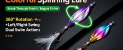 360 degree rotating spinner lure with left and right swimming action