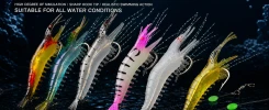 Realistic shrimp soft lure with natural swimming action and sharp hook