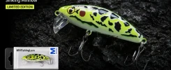 2nd generation sinking minnow lure with realistic frog pattern and sharp hooks