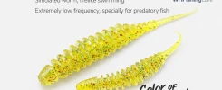 Floating needle tail worm soft plastic lure for drop shot rig