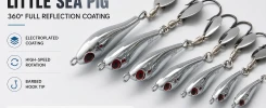 Electroplated spinning lure with 360 degree reflective coating for saltwater fishing