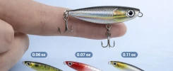Micro topwater stickbait floating fishing lure